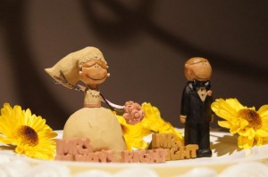 Mr. Right and Mrs. Always Right cake topper at Ivy House Weddings