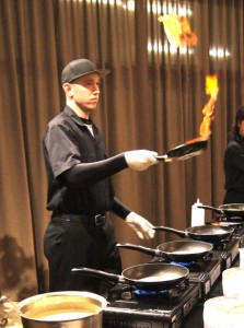 Crepe flipping entertainment at Ivy House Wedding reception center