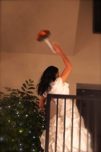 Bridal bouquet throw