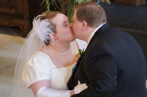 First kisses are tender at wedding venues in Salt Lake City