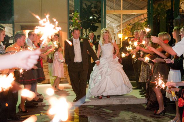Sparkler send off at Atrium Weddings, one of several reception centers in Utah