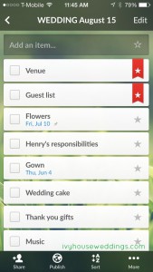 planning your wedding smart phone app