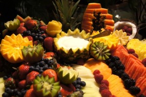 Fruit platter in beautiful Utah reception centers such as Ivy House