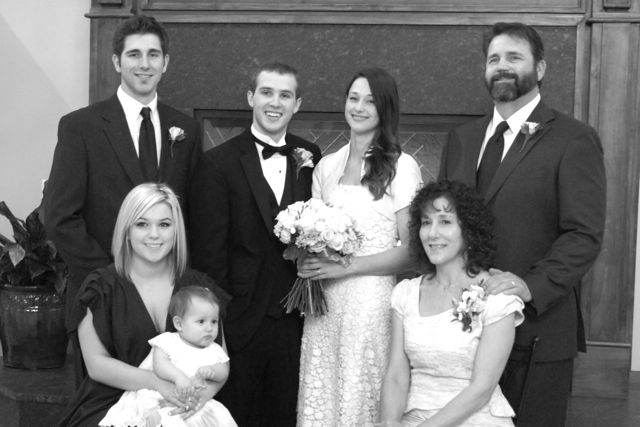 Family portraits are nice at a Salt Lake City wedding reception called Ivy House Weddings