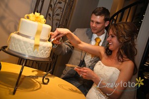 Traditional cutting the cake