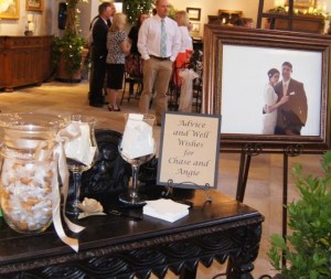 Sign in Table as guests entered the wedding venue.