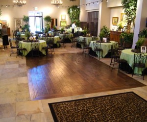 Wedding reception center with a touch of leopard prints