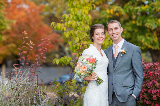Outdoor fall colors at Utah wedding reception venues