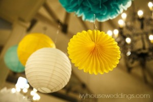 wedding places utah offers with hanging lanterns and discs